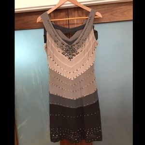 Karen Millen Gray Dress over the shoulder strap